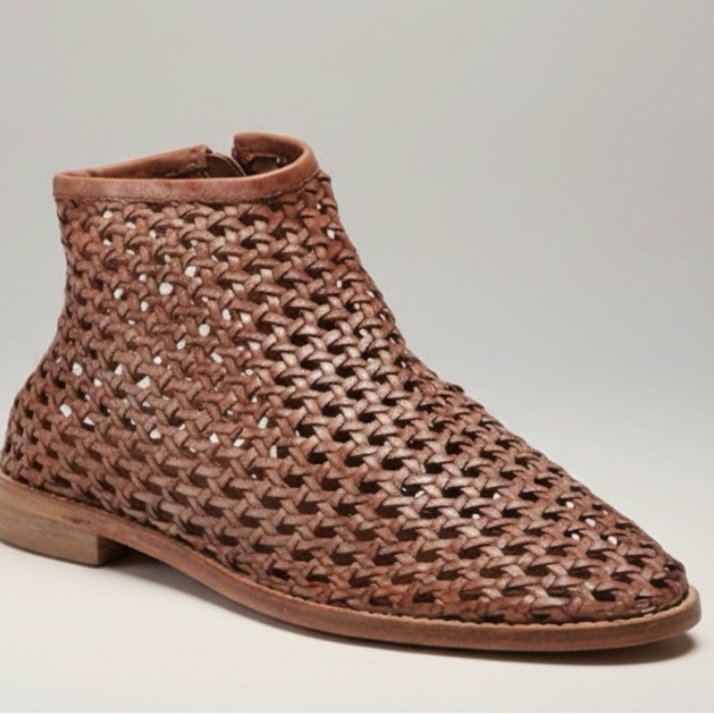 Free People CAYNE WOVEN BOOTIE IN RUST